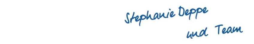 Unterschrift Stephanie Deppe und Team